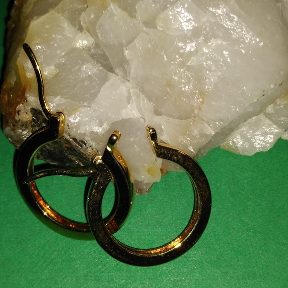 Gold over 925 loop earrings 5.8 grams - Picture 3 of 6